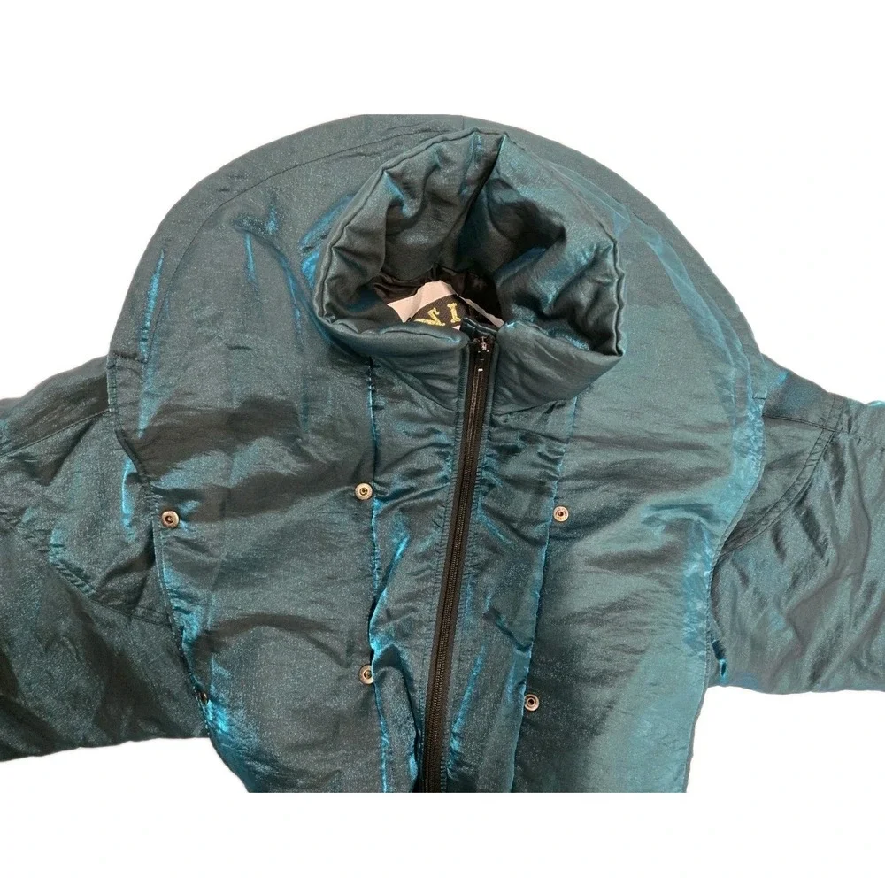 Vintage  NEW Nils Metallic Emerald Green Snowsuit New SZ 8 - Picture 7 of 16